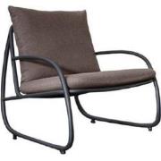 Youkou lounge chair alu black/heather beige