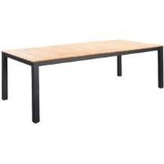 Arashi dining table 220x100cm. alu dark grey/teak