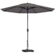 Paros II round taupe stokparasol 300 cm zonwering