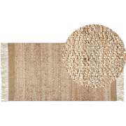 Beliani ABANA - Gevlochten-Beige-Jute