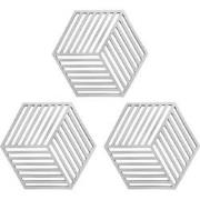 Krumble Pannenonderzetter Hexagon - Grijs - Set van 3