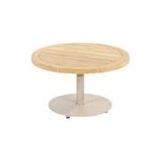 Volta teak salontafel centrale poot latte 60 cm dia. H35 cm 4SO