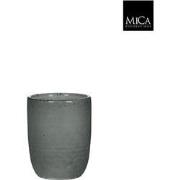 Mica Decorations tabo beker grijs maat in cm: 10 x 7,5