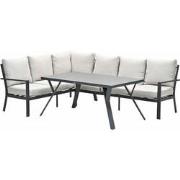 Garden Impressions Senja lounge dining set 3-delig links - desert sand