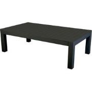 Midori coffee table 140x77,5 cm aluminium black/teak