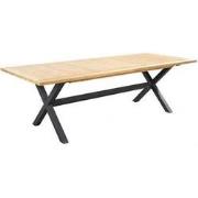 Wakai dining table 236x100cm. alu dark grey/teak