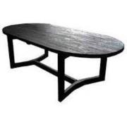 Teak Tuintafel Ovaal 260x110 cm Black