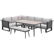 Garden Impressions Gabon - Lagan lounge dining set 6-delig - taupe