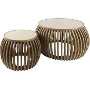 AnLi Style Salontafel set/2 curve Nuovo travertin