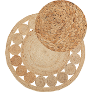 Beliani AHLAT - Laagpolig-Beige-Jute