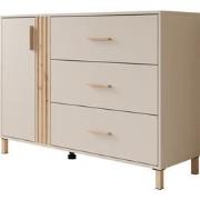 Meubella Dressoir Bahia - Beige - 125 cm