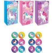 Decopatent® 12 STUKS Traktatie Uitdeel papieren zakjes - Inclusief Sti...