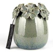 Villa Pottery  Blauwe Bloemenvaas Jolie - 15x15x15
