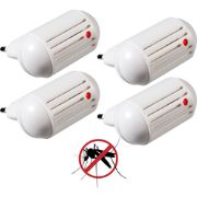 Nordix Muggenstekker 4 stuks Anti muggen 35 M bereik Stopcontact Ultra...