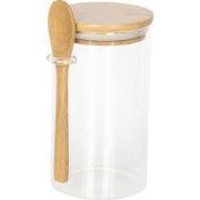 Clayre & Eef Voorraadpot Ø 8x15 cm Glas Pollepel