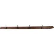 Clayre & Eef Wandkapstok 4 Haken Ski 170x8x12 cm Bruin Hout Metaal