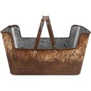 Clayre & Eef Planthouder  45x28x23 cm Bruin Ijzer Rechthoek Bloempot b...