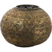 Clayre & Eef Windlicht  Ø 30x23 cm Koperkleurig Ijzer Rond Kaarsenhoud...