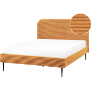 Beliani FLAYAT - Tweepersoonsbed-Oranje-Corduroy