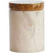 Light&living Deco box+deksel Ø13x17 cm KELIMUTU crème+bruin