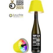 Sompex Flessenlamp " TOP " met houdbare kurk| 2.0 Led| Neon geel - ind...