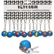 Decopatent 48 STUKS Wereldbol Sleutelhangers - Uitdeelcadeaus - Trakta...