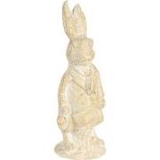 Clayre & Eef Beeld Konijn 11 cm Wit Polyresin Woonaccessoires