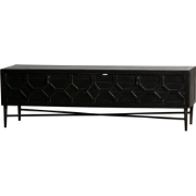 BePureHome Bequest Tv Meubel/ Salon Tafel - Hout - Zwart - 50x160x45