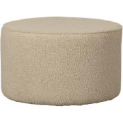 WOOOD Sara Poef Laag - Teddy - Zand - 36xØ60cm