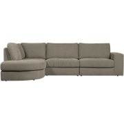 vtwonen Family Hoekbank Ronding Links  - PE - Warm Grijs - 85x301x189