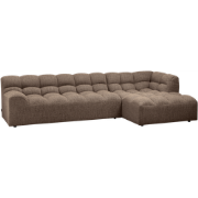 WOOOD Allure Chaise Longue Bank Rechts - Stof - Bruin - 79x324x165