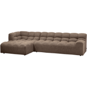 WOOOD Allure Chaise Longue Bank Links - Polyester - Bruin - 79x324x165
