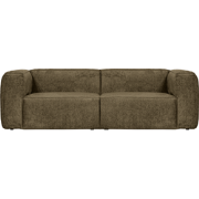 WOOOD Bean 3,5-Zits Bank - Structure Velvet - Moss - 73x246x96