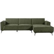 Tower living Leeds 2,5-seater AL + Chaise Lounge R - Bottle Green