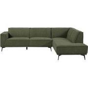 Tower living Leeds 2,5-seater AL + Ottoman R - Bottle Green