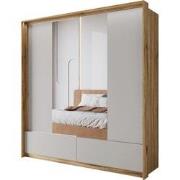 Meubella Kledingkast Innocent - Beige - 209 cm - Met spiegel
