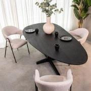 LABEL51 Eetkamertafel Rosie - Zwart - Mangohout - 260x110 cm