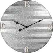 Clayre & Eef Wandklok  Ø 60 cm Grijs Metaal Rond Muurklok