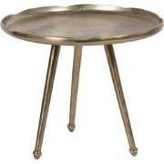 Clayre & Eef Bijzettafel  Ø 59x45 cm Goudkleurig Aluminium Rond