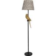 Clayre & Eef Vloerlamp  Ø 37x165 cm  Zwart Beige Kunststof Rechthoek S...