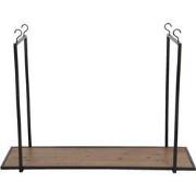 Clayre & Eef Wandrek  90x33x60 cm Bruin Ijzer Rechthoek Muurrek