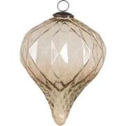 Clayre & Eef Kerstbal  Ø 15x21 cm Goudkleurig Glas Kerstboomversiering