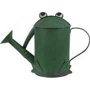 Clayre & Eef Decoratie Gieter  37x15x25 cm Groen Metaal Kikker Planten...