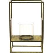 Clayre & Eef Windlicht  25x15x38 cm Koperkleurig Metaal Rechthoek Kaar...