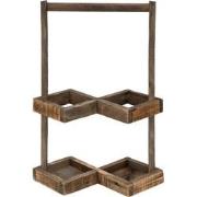 Clayre & Eef Wijnrek  27x14x42 cm Bruin Hout Flessenrek