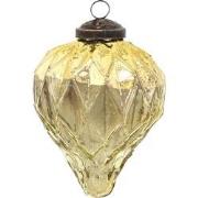 Clayre & Eef Kerstbal  Ø 7 cm Goudkleurig Glas Kerstdecoratie