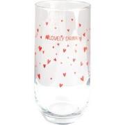 Clayre & Eef Waterglas  280 ml Glas Harten A lovely drink Longdrinkgla...