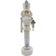 Clayre & Eef Beeld Notenkraker 35 cm Beige Zilverkleurig Polyresin Ker...