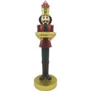 Clayre & Eef Beeld Notenkraker 40 cm Rood Zwart Polyresin Kerstdecorat...