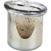 Clayre & Eef Theelichthouder  Ø 10x9 cm Groen Glas Waxinelichthouder